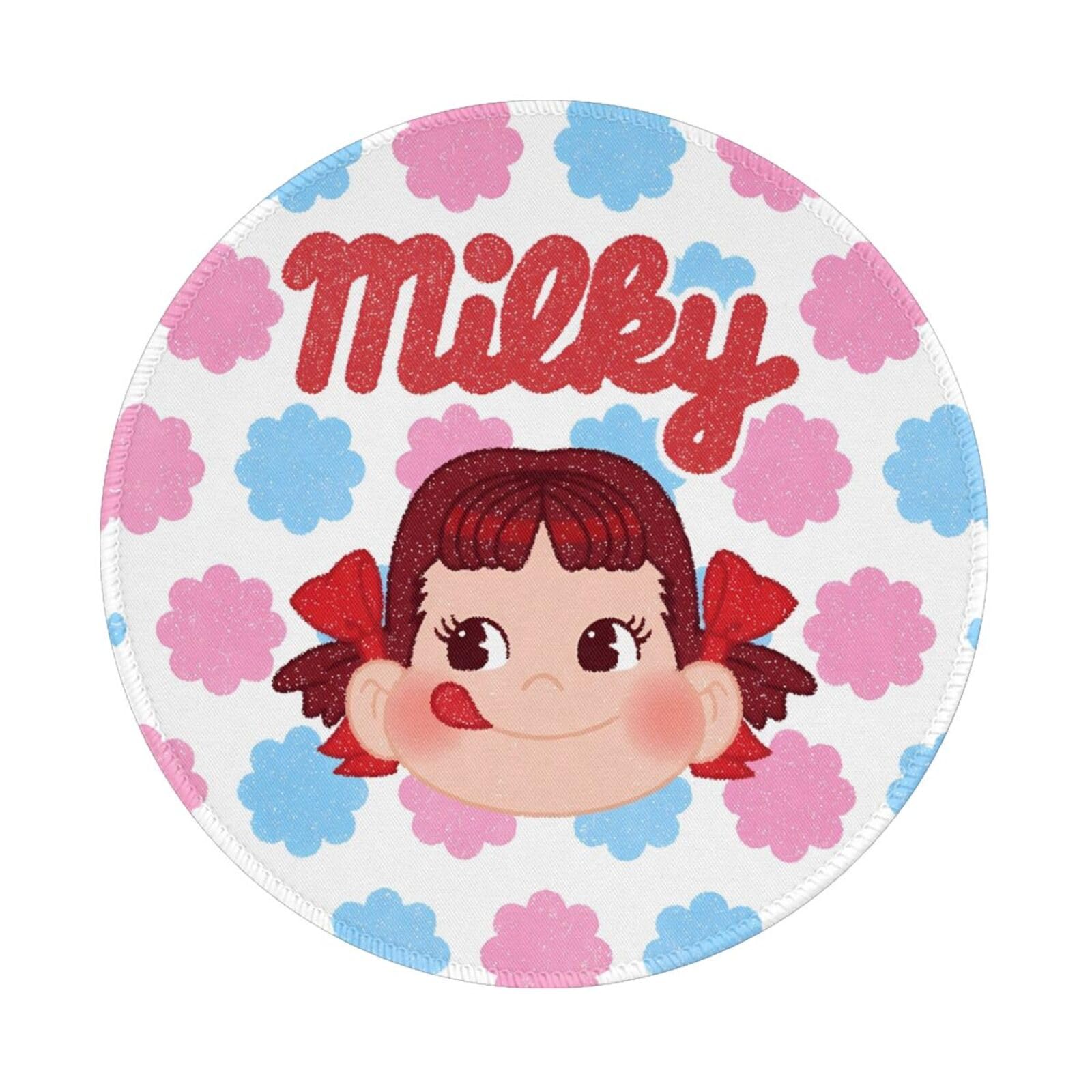 Amazon.co.jp: ペコちゃん 丸形 ゲーミングマウスパッド